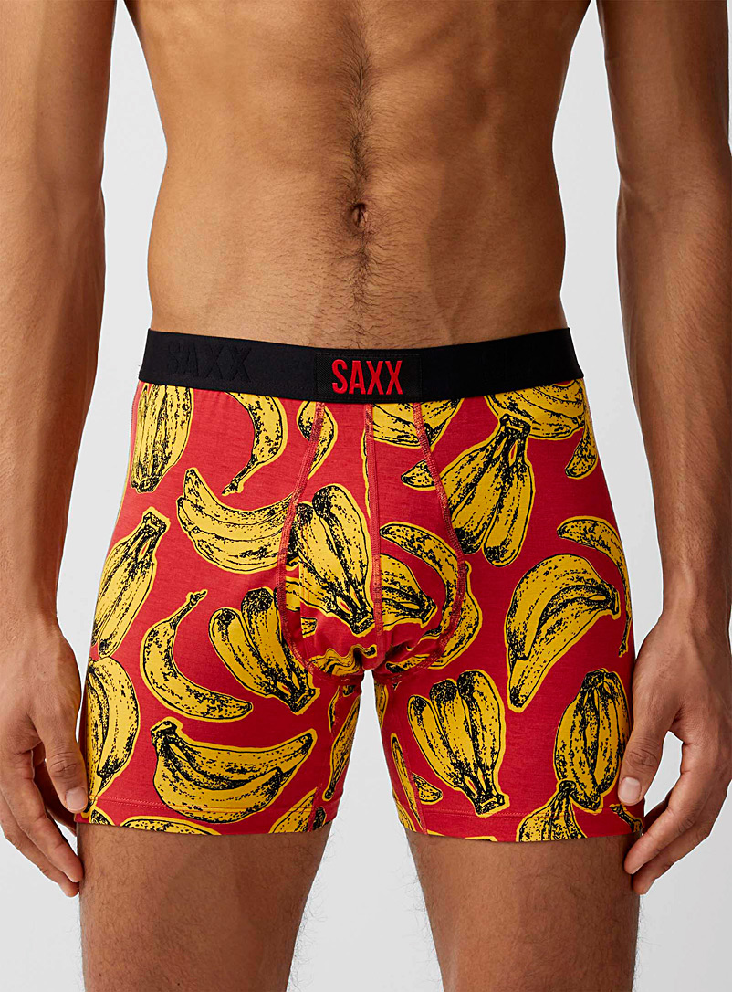 Saxx Patterned Orange Banana Bunch boxer brief ULTRA for men