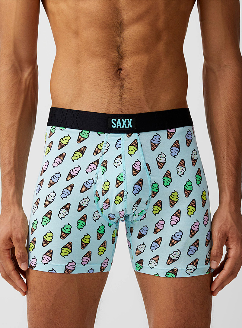 Saxx Patterned Blue Mr Softee Ice Cream boxer brief UNDERCOVER for men