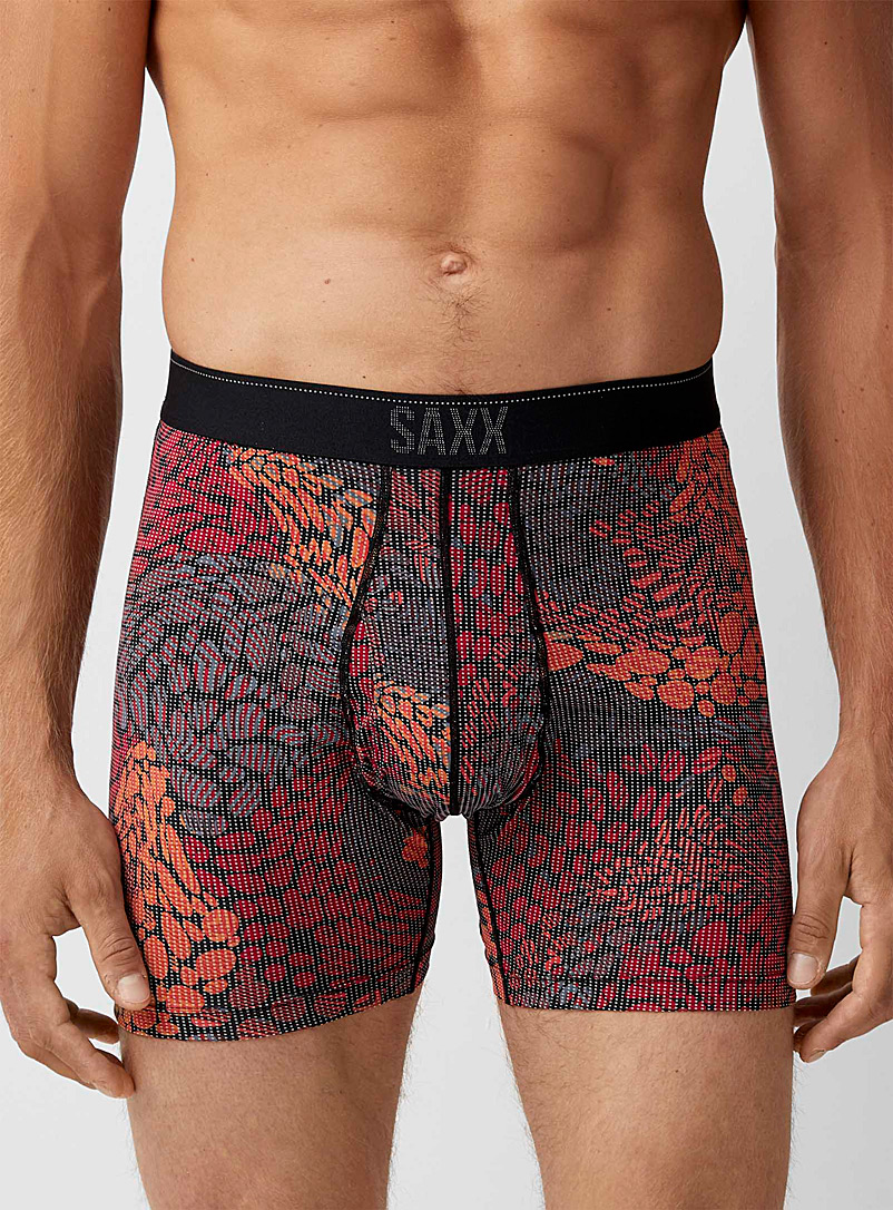Saxx Patterned Red River rock micro dotwork boxer brief QUEST for men