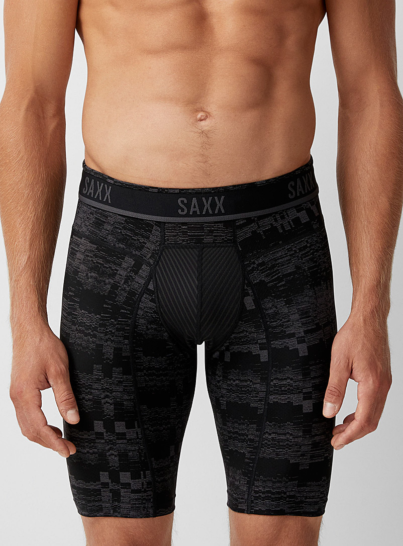 Saxx Patterned Black Compression boxer brief for men