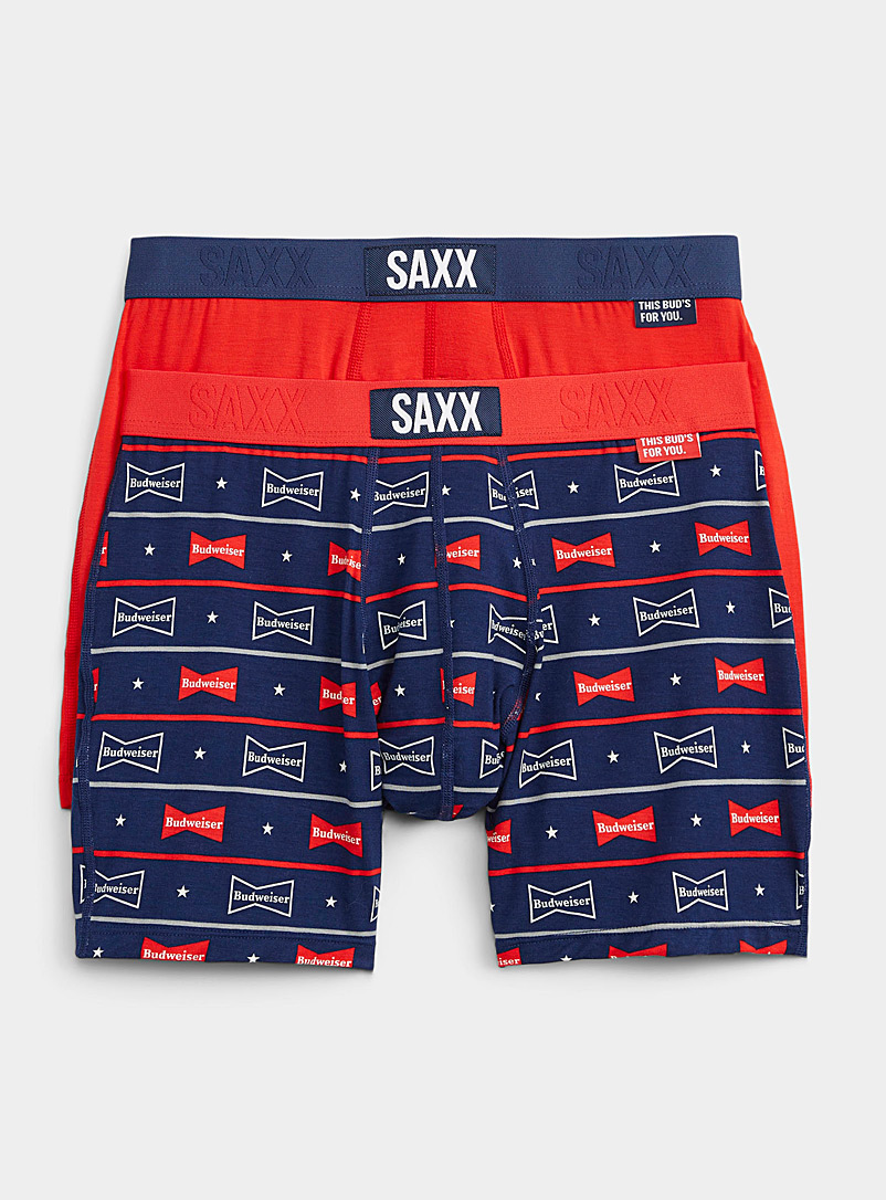 Saxx Patterned Blue Budweiser boxer briefs VIBE - 2-pack for men