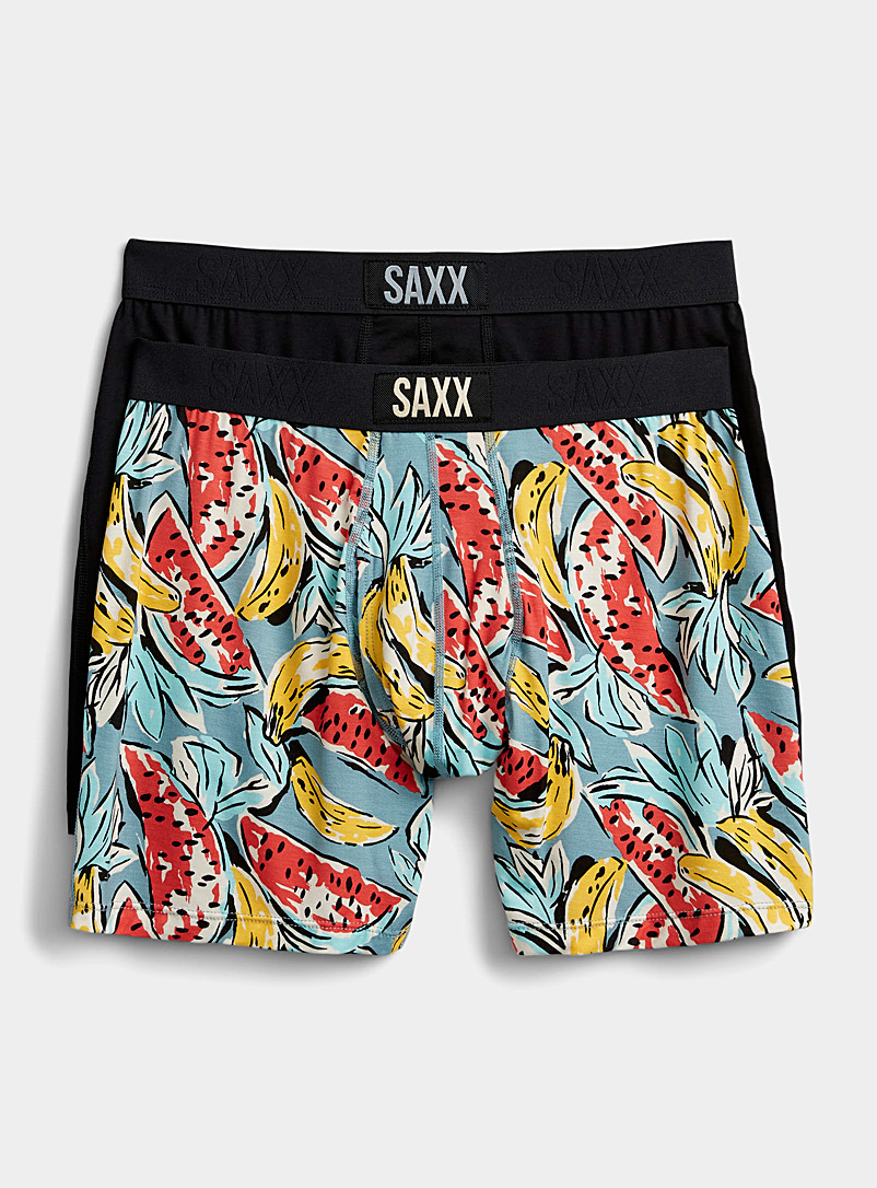 Saxx Patterned Blue Tropicalia boxer briefs ULTRA - 2-pack for men