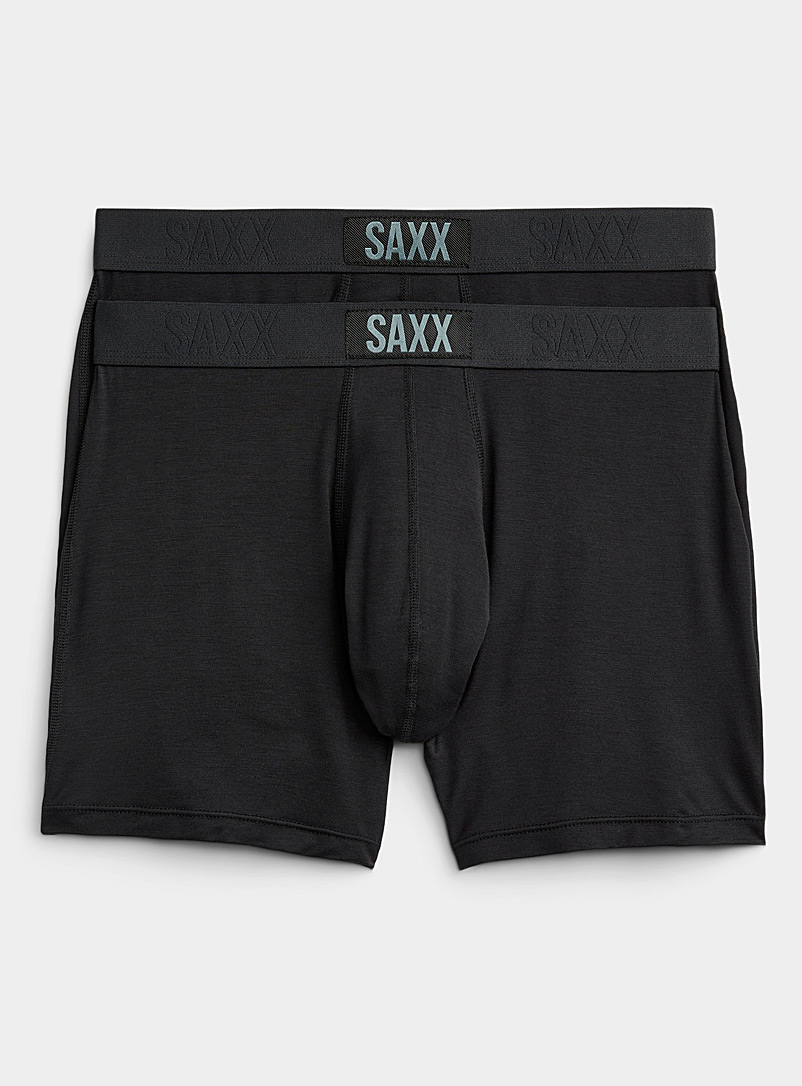 Saxx Black Black boxer briefs VIBE - 2-pack for men