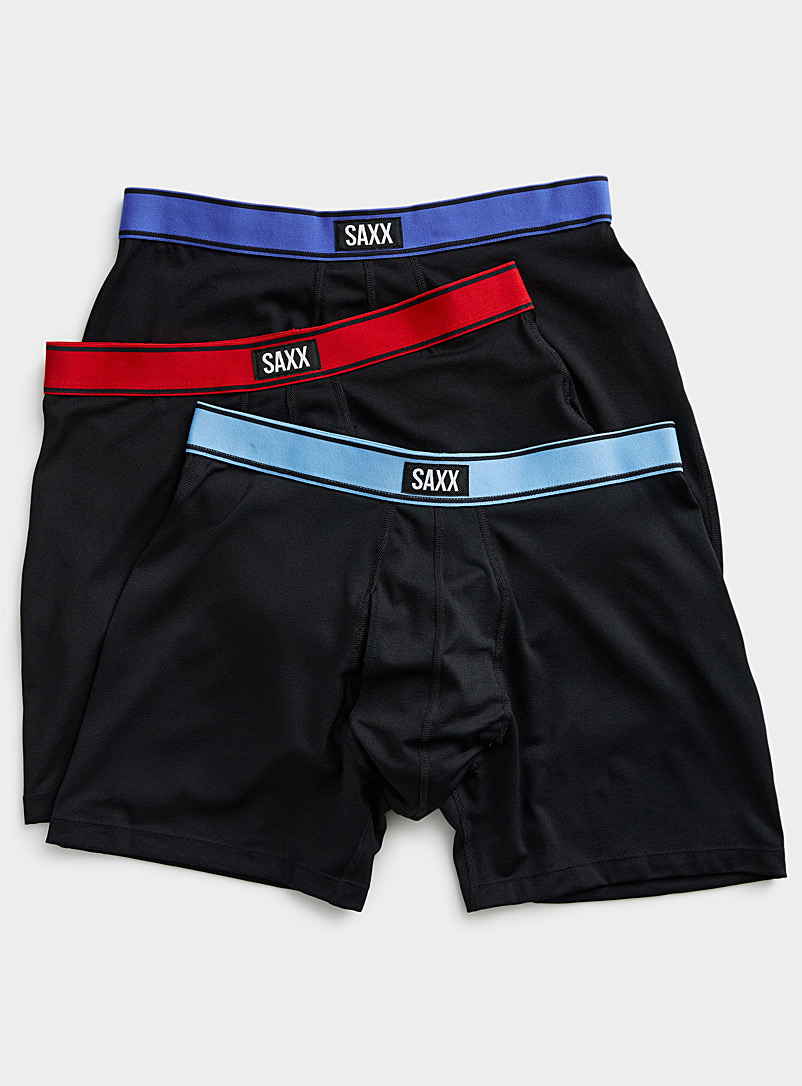 Colourful-waist black boxer briefs DAYTRIPPER - 3-pack, Saxx, Shop Men's  Underwear Multi-Packs Online