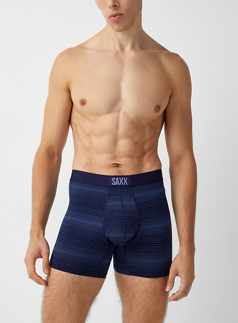 Saxx Patterned Blue Blue stripe boxer brief VIBE for men