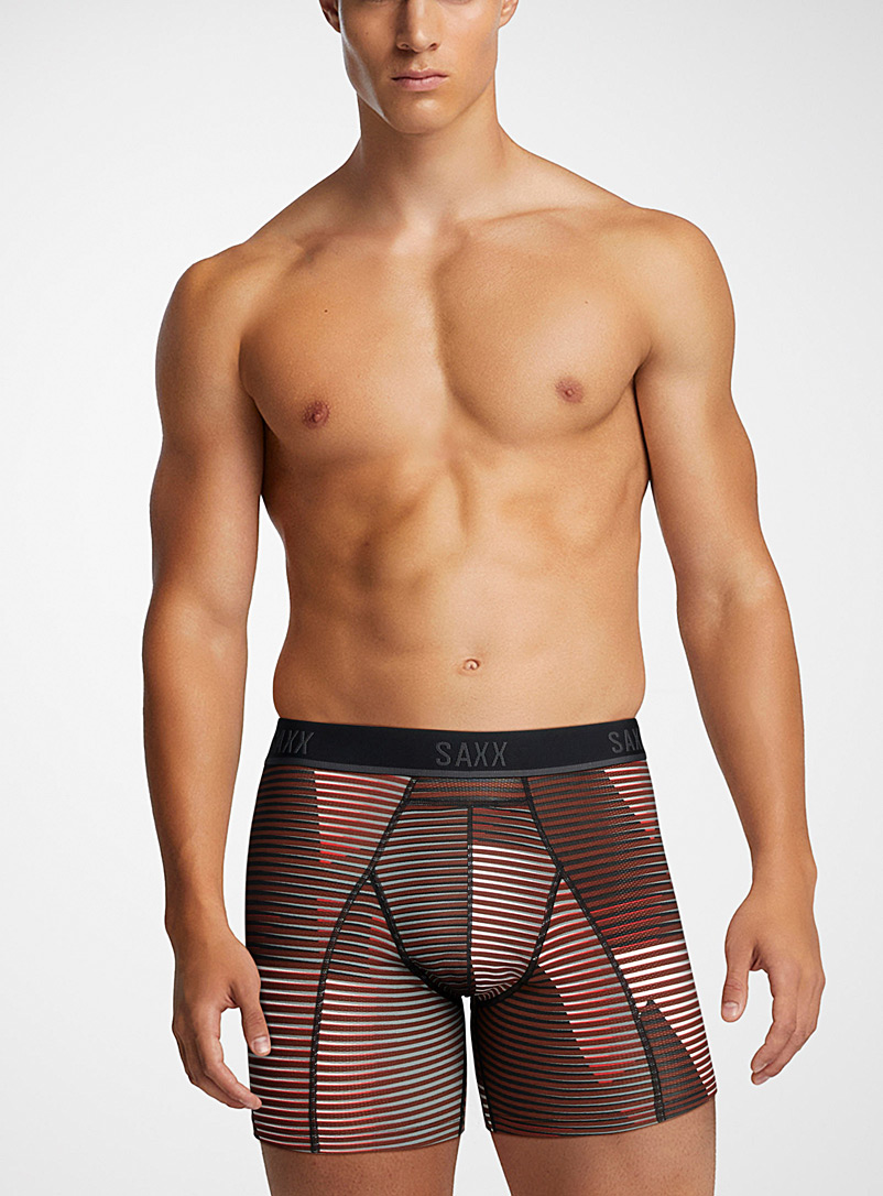 Saxx Assorted red Graphic-stripe boxer brief KINETIC HD for men