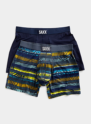 Saxx Patterned Blue Shade stripe boxer briefs ULTRA - 2-pack for men