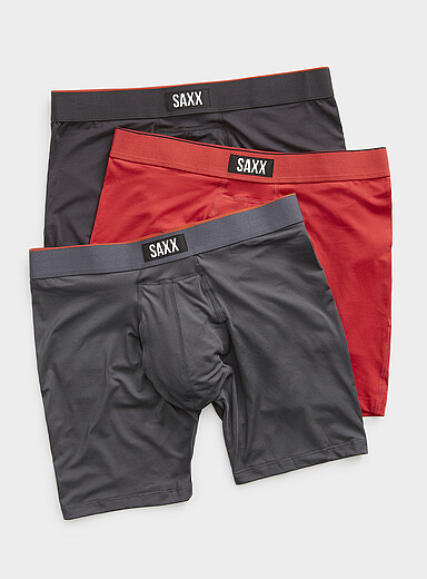 6" contrast-waist boxer briefs MULTI-SPORT MESH 3-pack