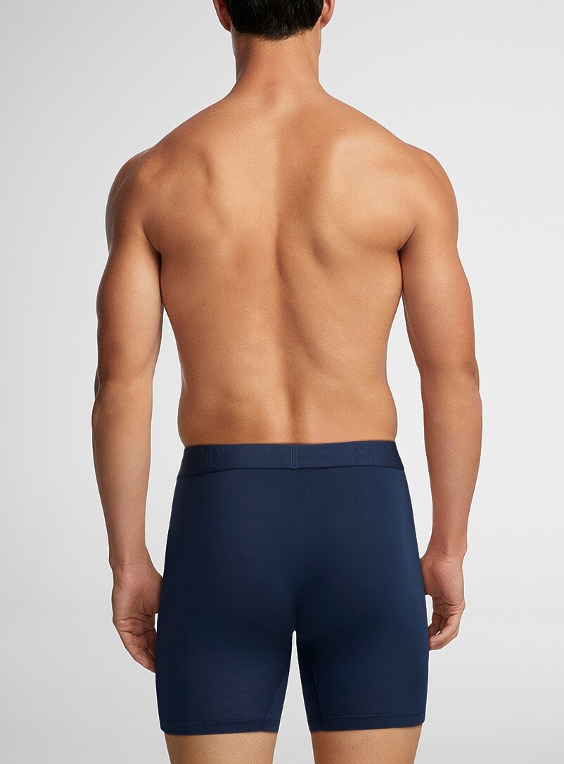 Saxx: Les boxeurs longs unis 6 po VIBE XTRA Emballage de 3 Noir &agrave; motifs pour homme