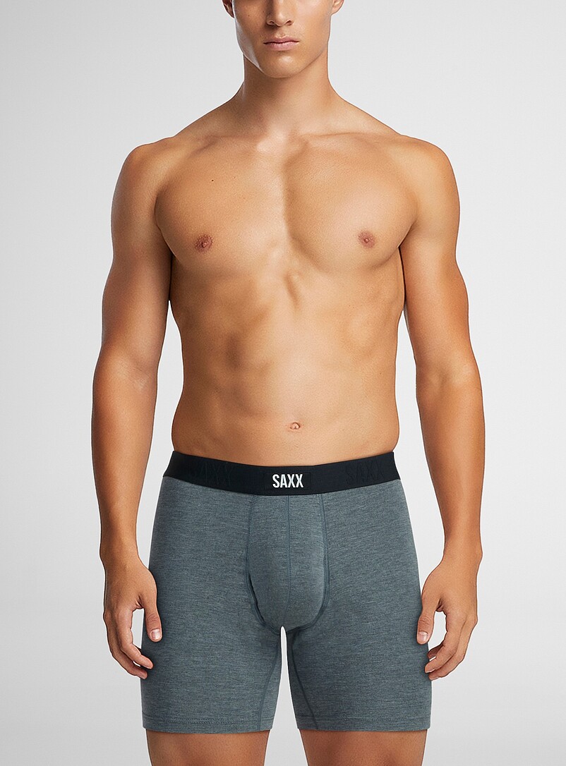 Saxx: Les boxeurs longs unis 6 po VIBE XTRA Emballage de 3 Noir &agrave; motifs pour homme