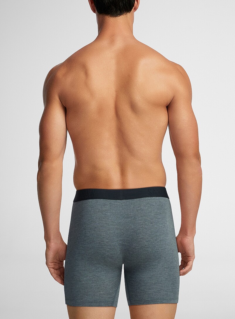 Saxx: Les boxeurs longs unis 6 po VIBE XTRA Emballage de 3 Noir &agrave; motifs pour homme