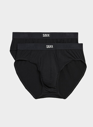 Classic black stretch briefs VIBE XTRA 2-pack