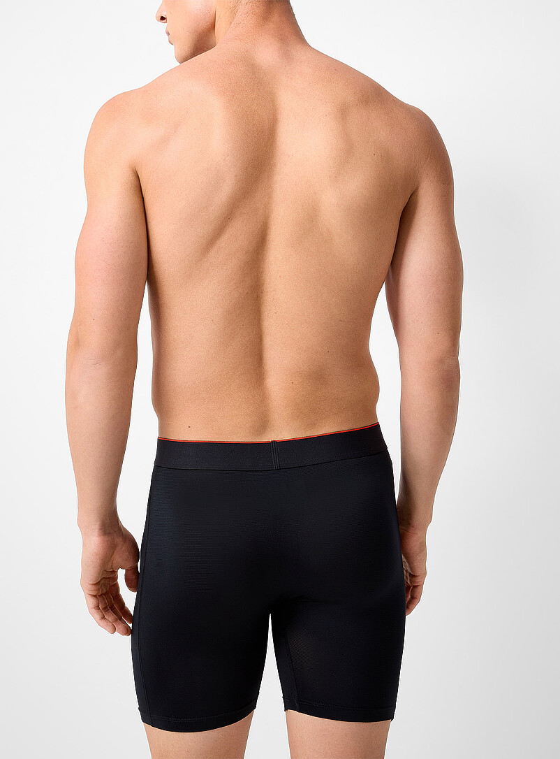 Saxx: Les boxeurs longs noir/camouflage EDGE 6 po MULTI-SPORT MESH Emballage de 2 Vert &agrave; motifs pour homme