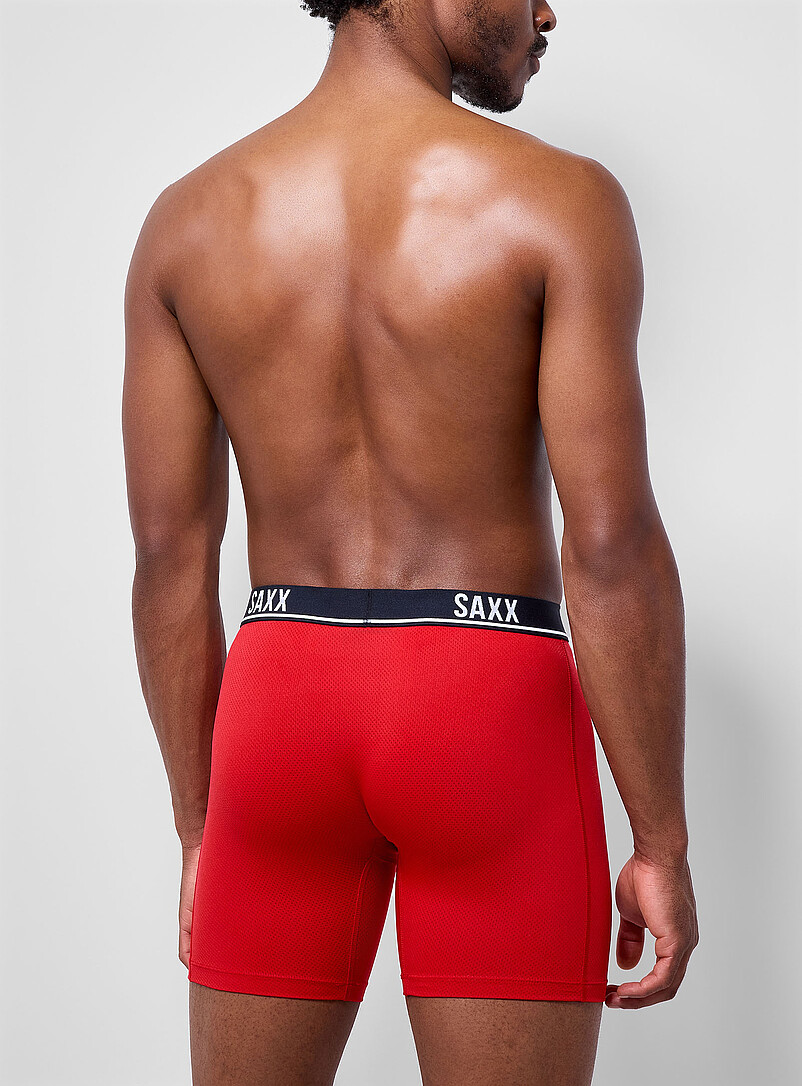 Saxx: Les boxeurs longs microperfor&eacute;s unis 6 po ESSENTIAL PERFORMANCE MESH Emballage de 3 Bleu pour homme