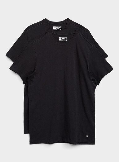 Les t-shirts sous-v&ecirc;tements noirs DROPTEMP<sup><small>MC</small></sup> Emballage de 2
