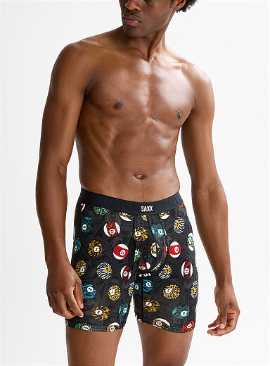 Saxx: Le boxeur long billard 6 po VIBE XTRA Noir &agrave; motifs pour homme