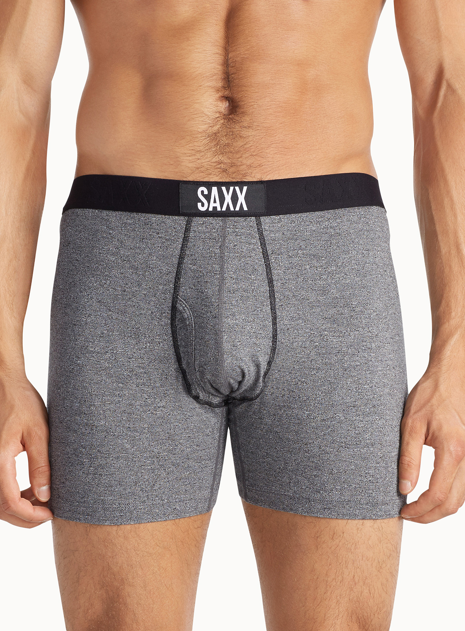 Saxx Solid Light Boxer Brief Ultra In Charcoal