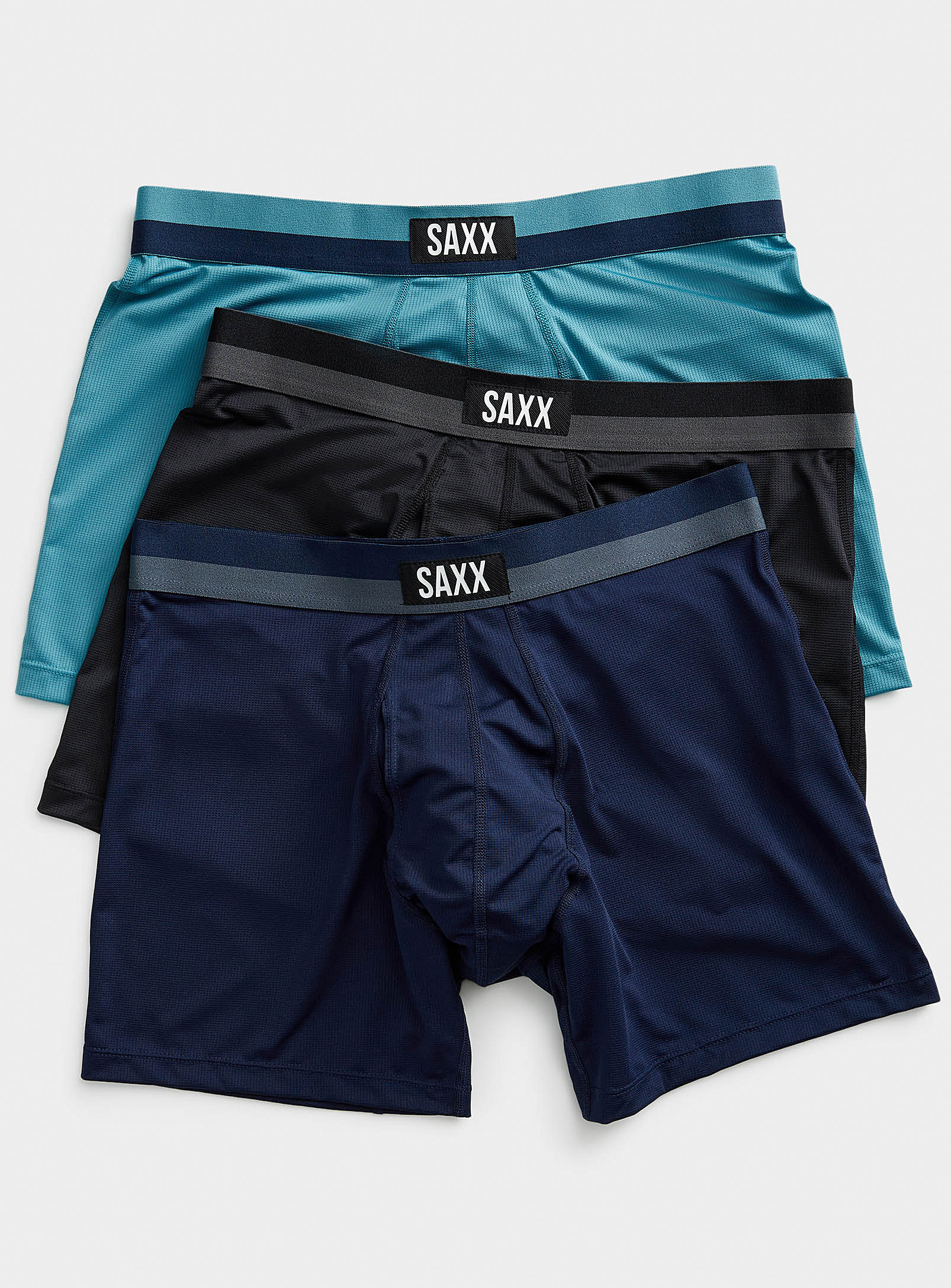 Saxx - Men's Lined waist boxer briefs SPORT MESH 3-pack