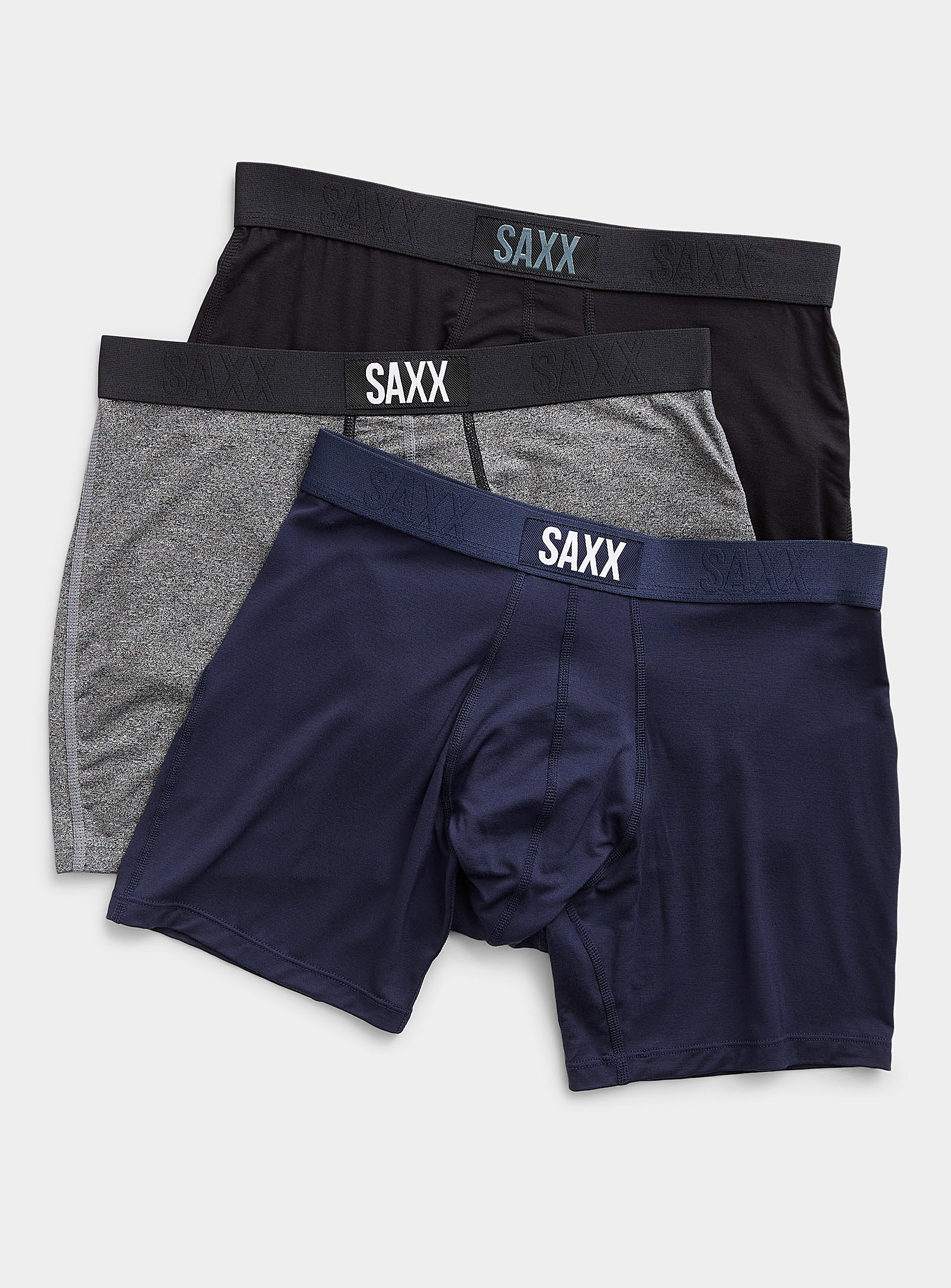 Saxx - Men's Solid boxer briefs VIBE 3-pack