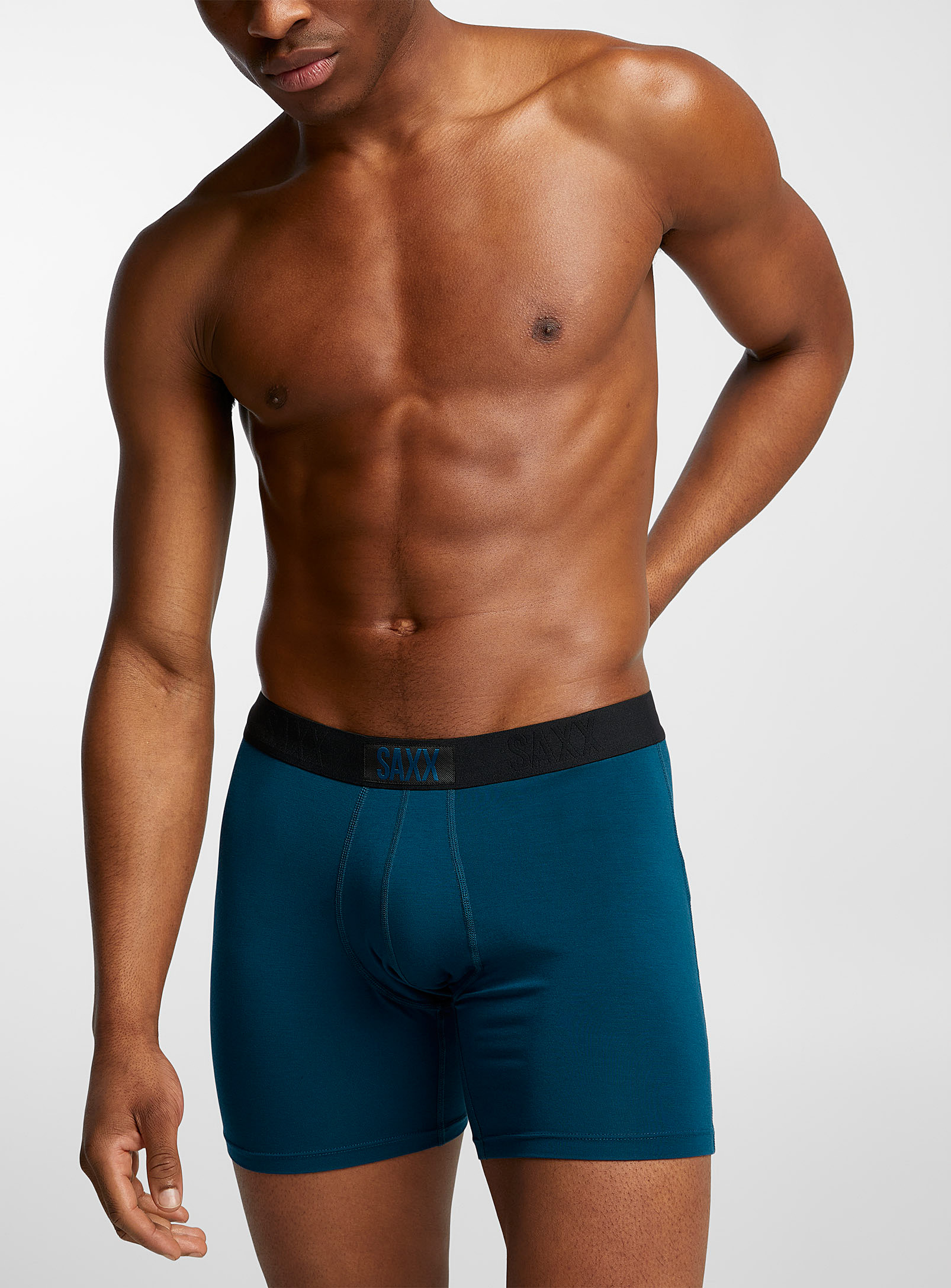 Saxx Teal Boxer Brief Vibe In Kelly Green