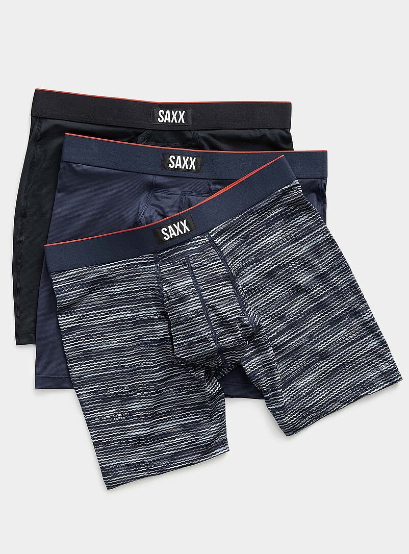 6" Contrast-Waist Boxer Briefs Multi-Sport Mesh 3-Pack