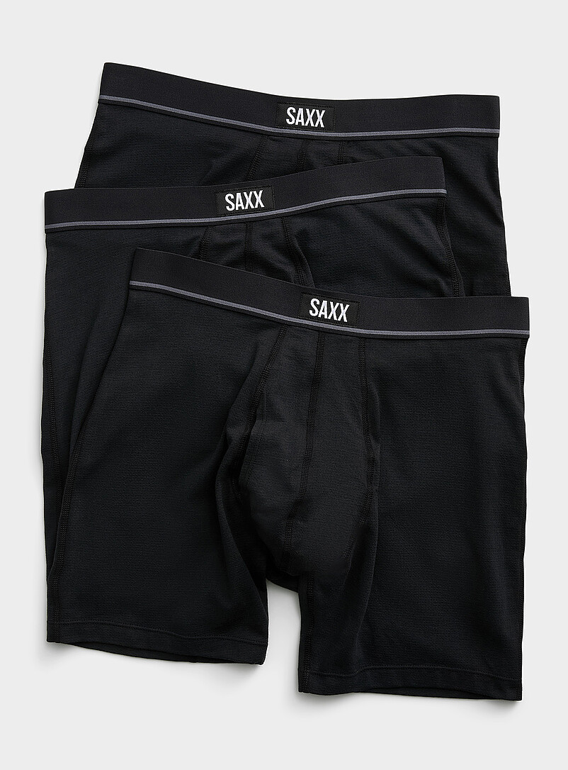 6" Single-Stripe Boxer Briefs Essential Cotton 3-Pack