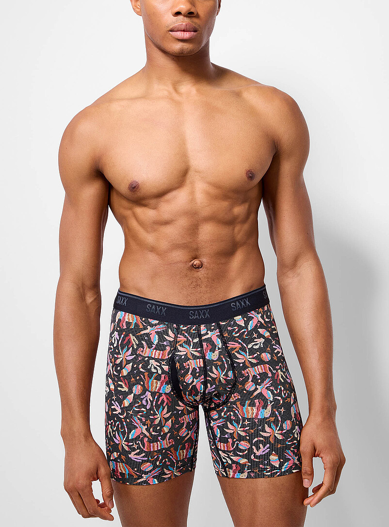 6" colourful zoo micro-dotwork boxer brief QUEST product image (primary)