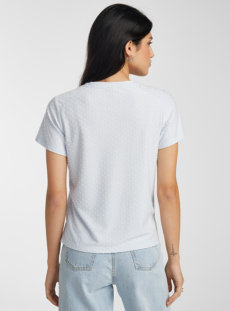 Icône: Le t-shirt plumetis Blanc pour femme