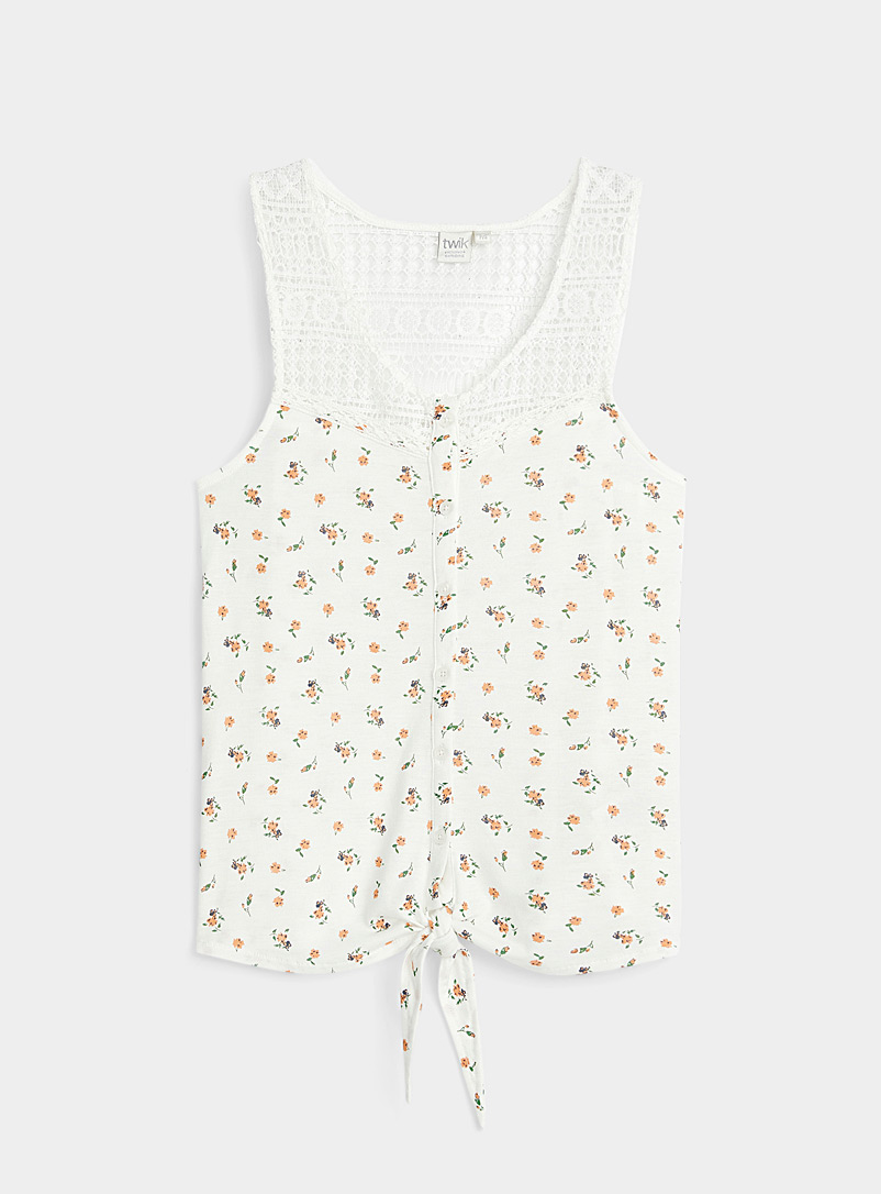Patterned buttoned cami | Twik | Women's Tank Tops & Camisoles | Simons
