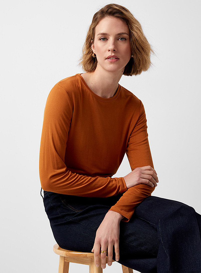 Contemporaine Amber Soft jersey long-sleeve T-shirt for women