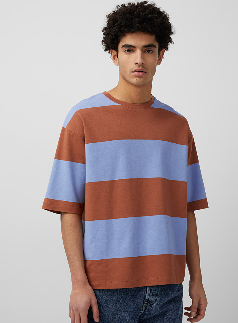 Le 31 Copper XL club-stripe T-shirt for men
