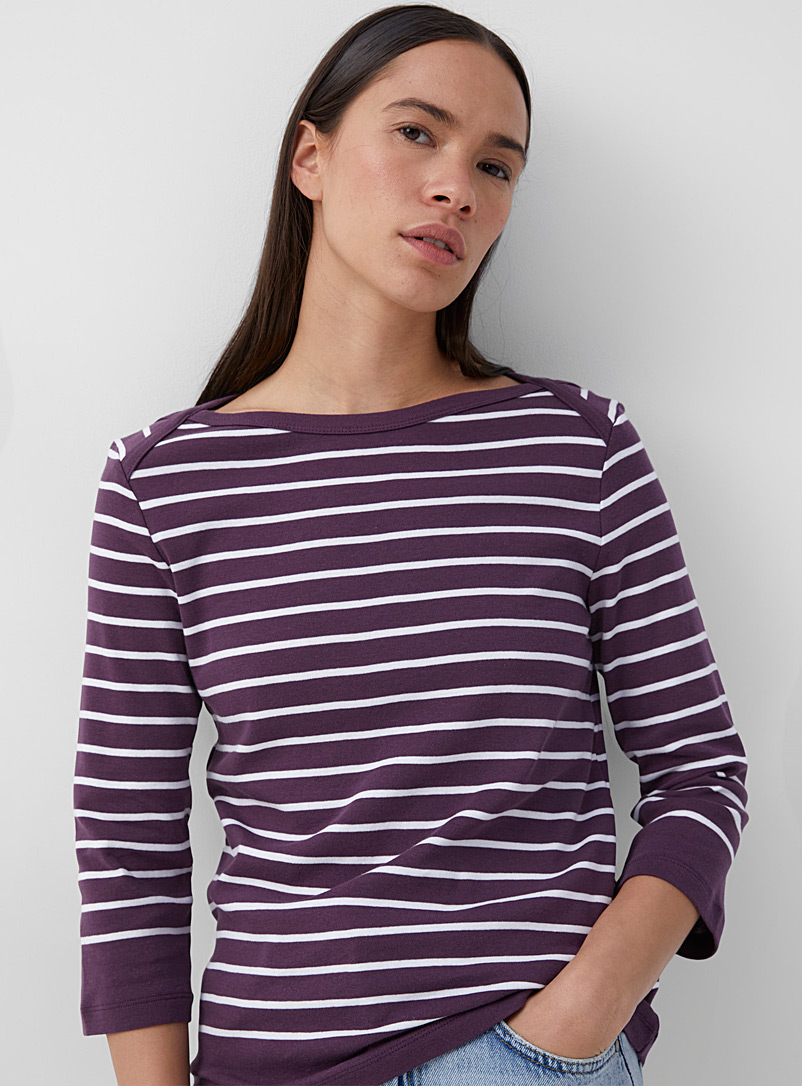 Contemporaine Medium Crimson Boatneck sailor T-shirt for women