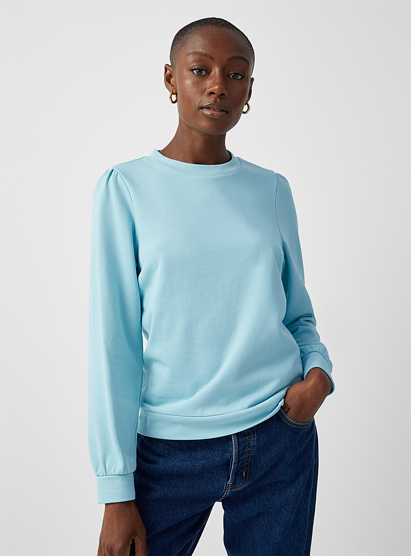 Puff-sleeve French terry sweatshirt | Contemporaine | Shop Women's