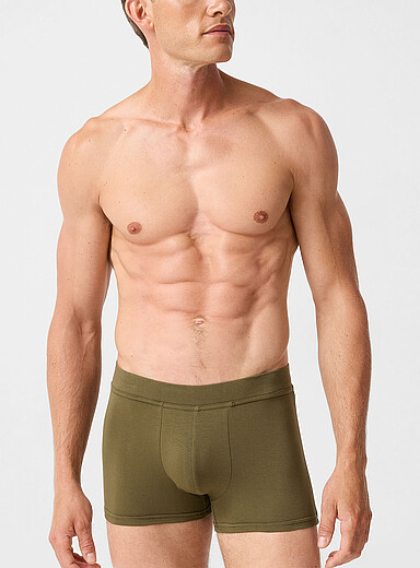 Le 31 Khaki/Sage/Olive 3" solid breathable trunk LENZING&trade; ECOVERO&trade; viscose for men