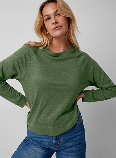  PRDECE Sweatshirt for Women- Slogan Graphic Raglan