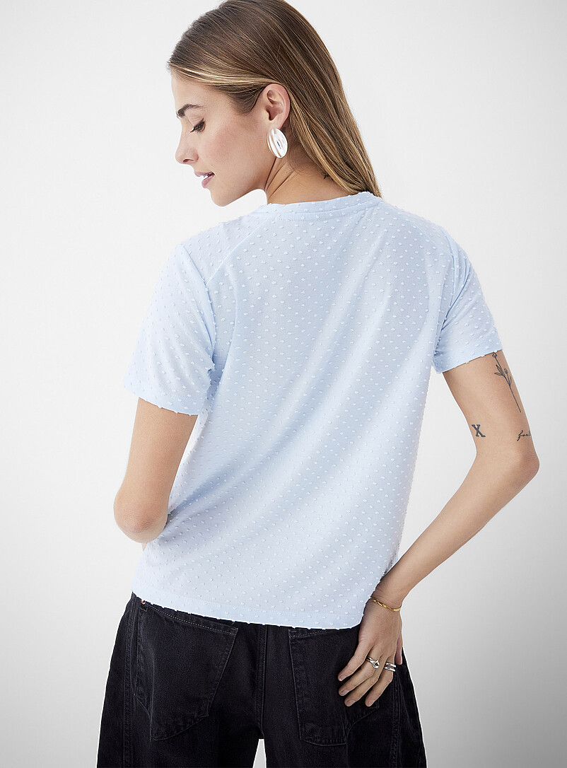 Ic&ocirc;ne: Le t-shirt plumetis Blanc pour femme