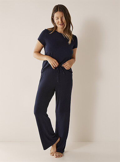 Solid straight lounge pant
