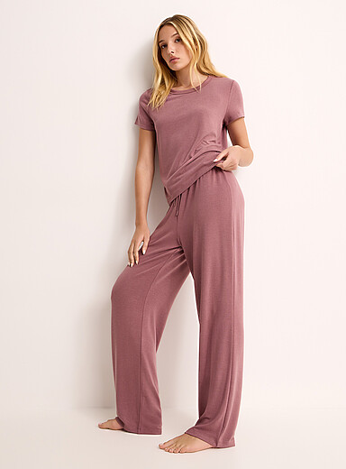 Solid straight lounge pant