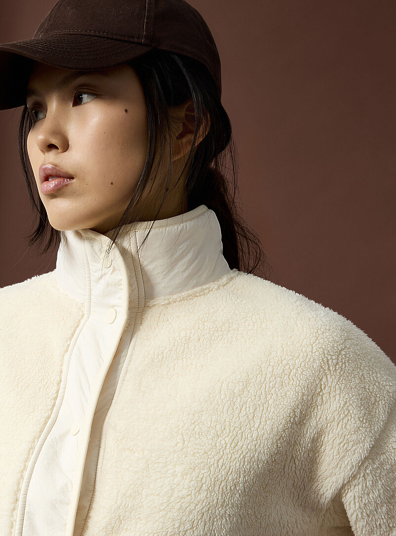 Snap-button high-pile fleece jacket | I.FIV5 | | Simons
