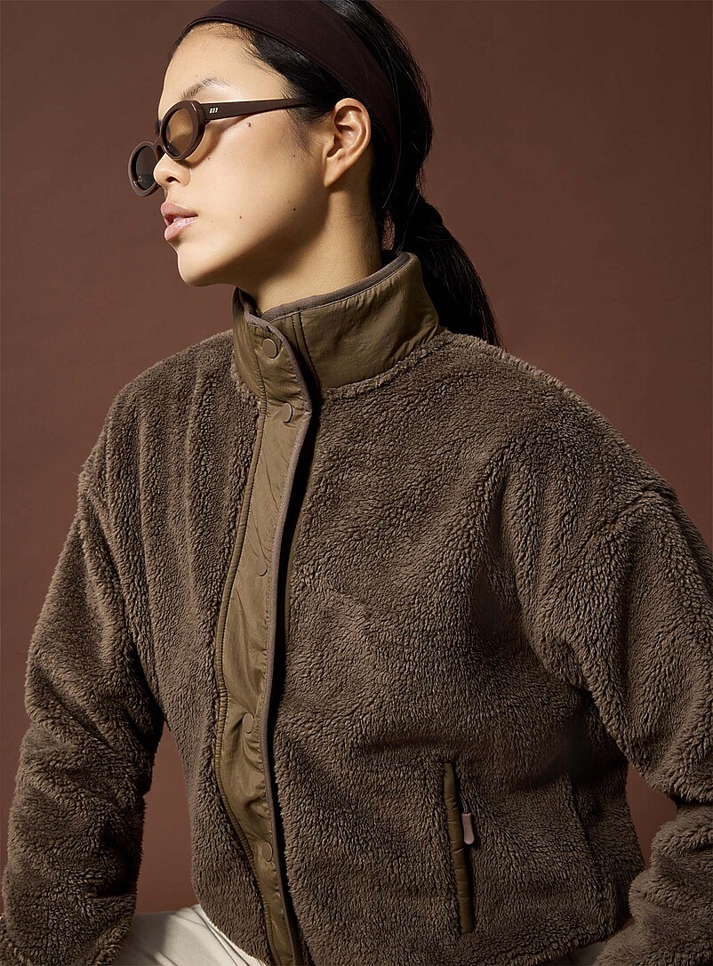 Veste Polaire Femme Avec Capuche Et Boutons - Douce, Moelleuse, Pour L'automne/hiver - Style Décontracté Et Confortable