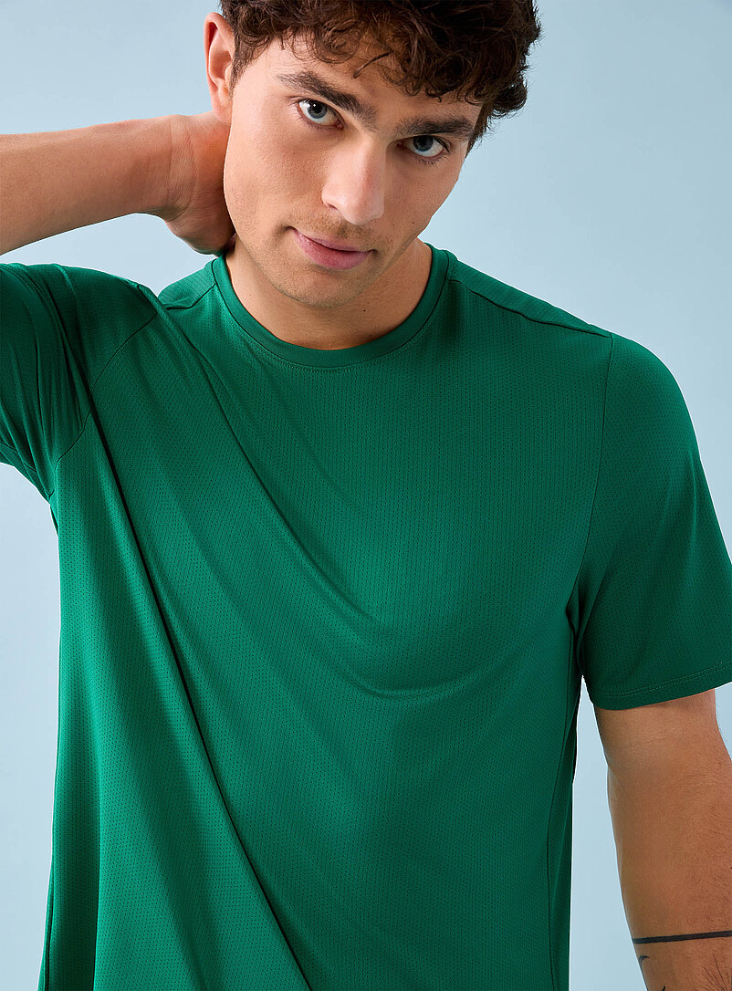 I.FIV5: Le t-shirt microperfor&eacute; ample Blanc pour homme