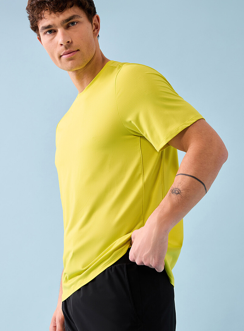 I.FIV5: Le t-shirt microperfor&eacute; ample Blanc pour homme