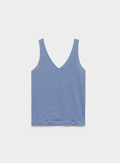 Pure linen V-neck cami