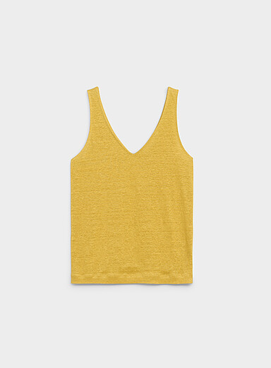 Pure linen V-neck cami