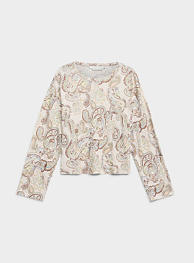 Loose-fit pure linen T-shirt