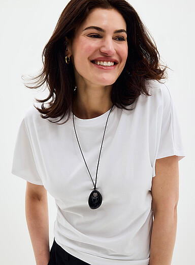 Le t-shirt taille pliss&eacute;e coton bio