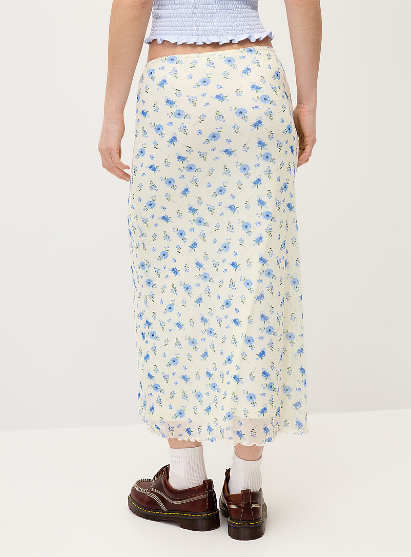 Twik Polka dot Patterned mesh maxi skirt for women