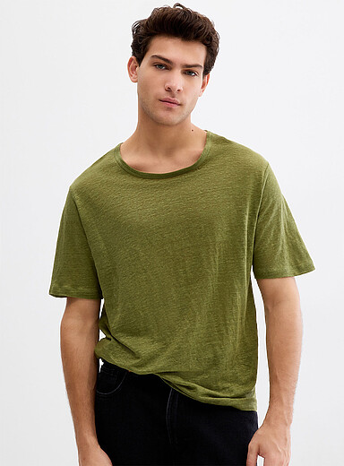 Le t-shirt jersey pur lin <b>Coupe confort</b>