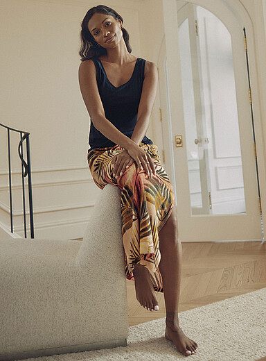 La jupe maxi lin l&eacute;ger