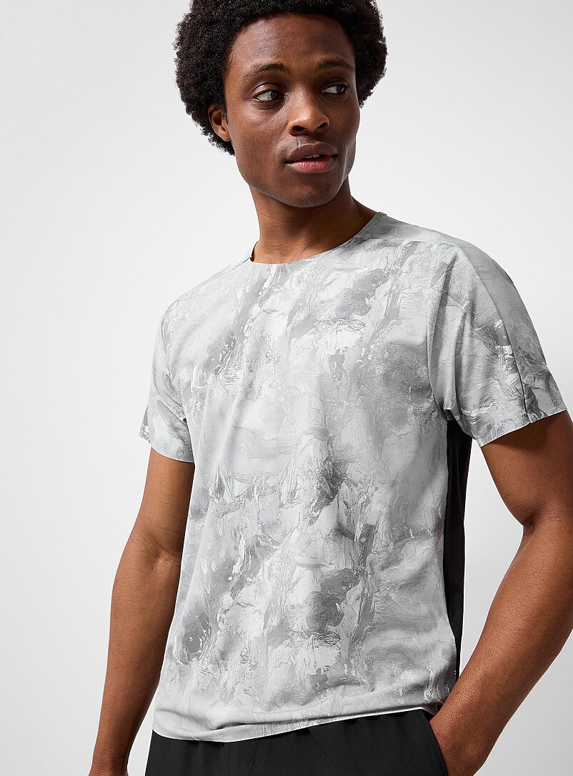 I.FIV5: Le t-shirt dos microperfor&eacute; Noir pour homme